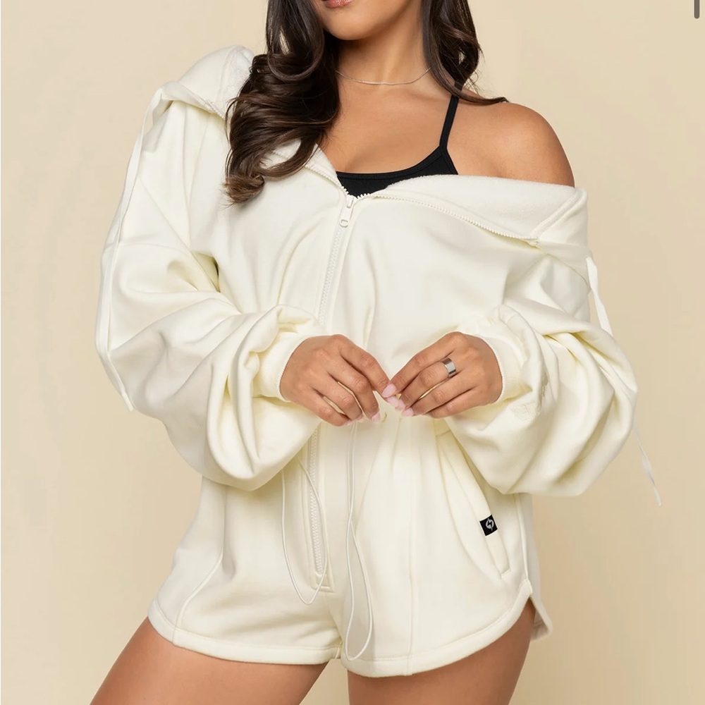 POPFLEX Cream Jumpsuit Romper